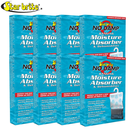 Star Brite No Damp Hanging Moisture Absorber & Dehumidifier 8 Pack RV Boat